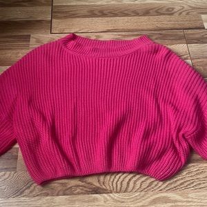 Pink cropped sweater